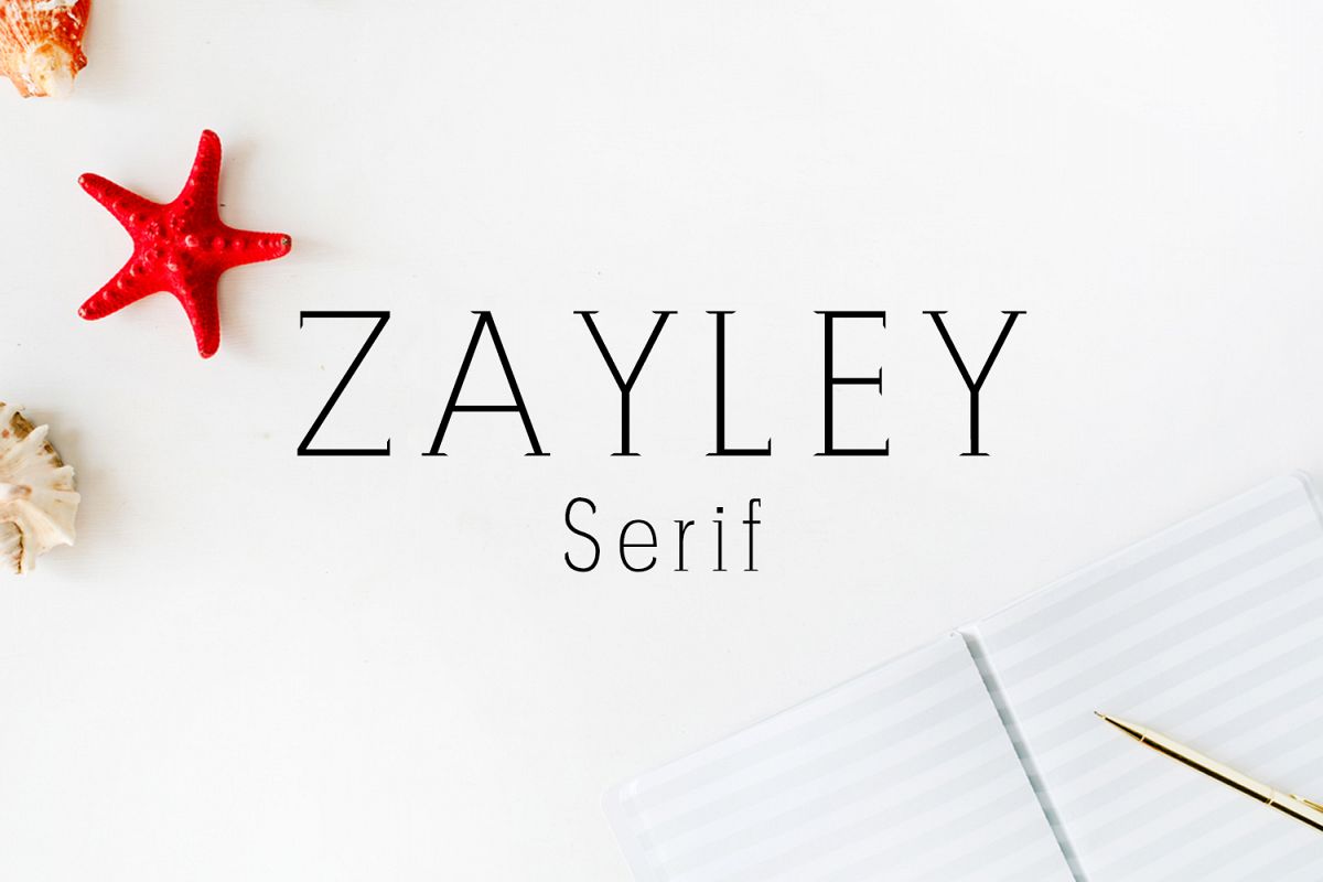 Zayley Serif Regular Font example image 1