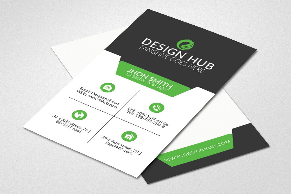Vertical Business Card Template example image 1