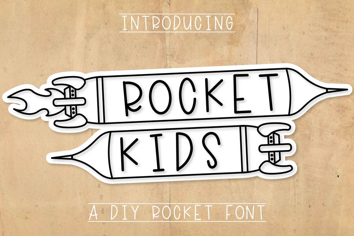 Rocket Kids - A Type-able Rocket Font example image 1