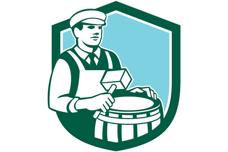 Cooper Barrel Maker Drum Retro Shield example image 1