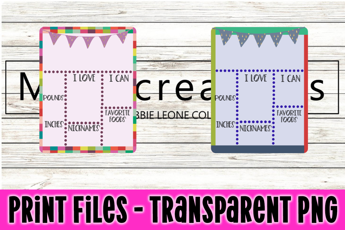Baby Monthly Stat Print File example image 1