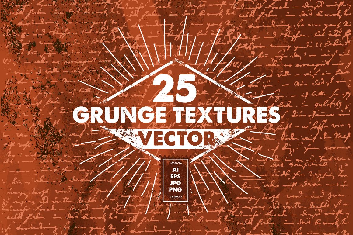 25 Vector Grunge Textures PACK example image 1