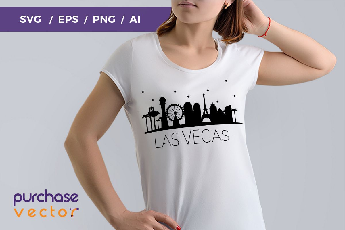 SVG- Las Vegas Skyline Cut file example image 1