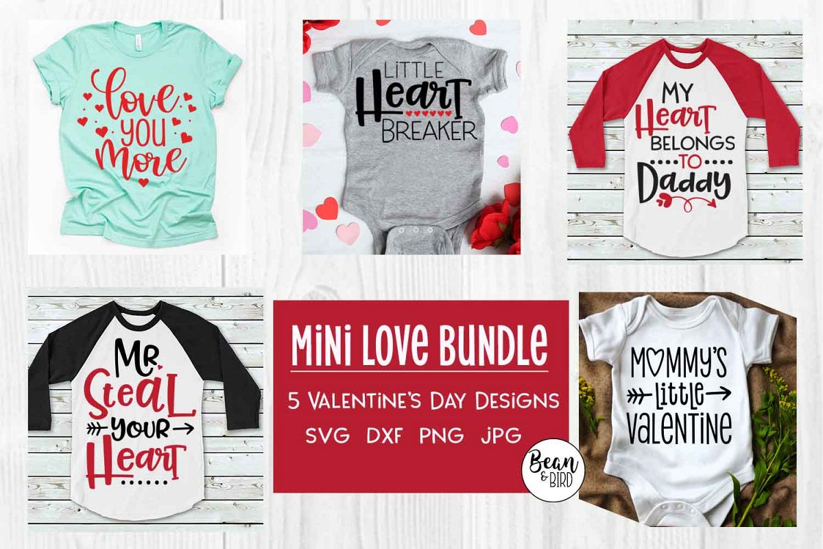 Mini Love Bundle Valentines SVG example image 1