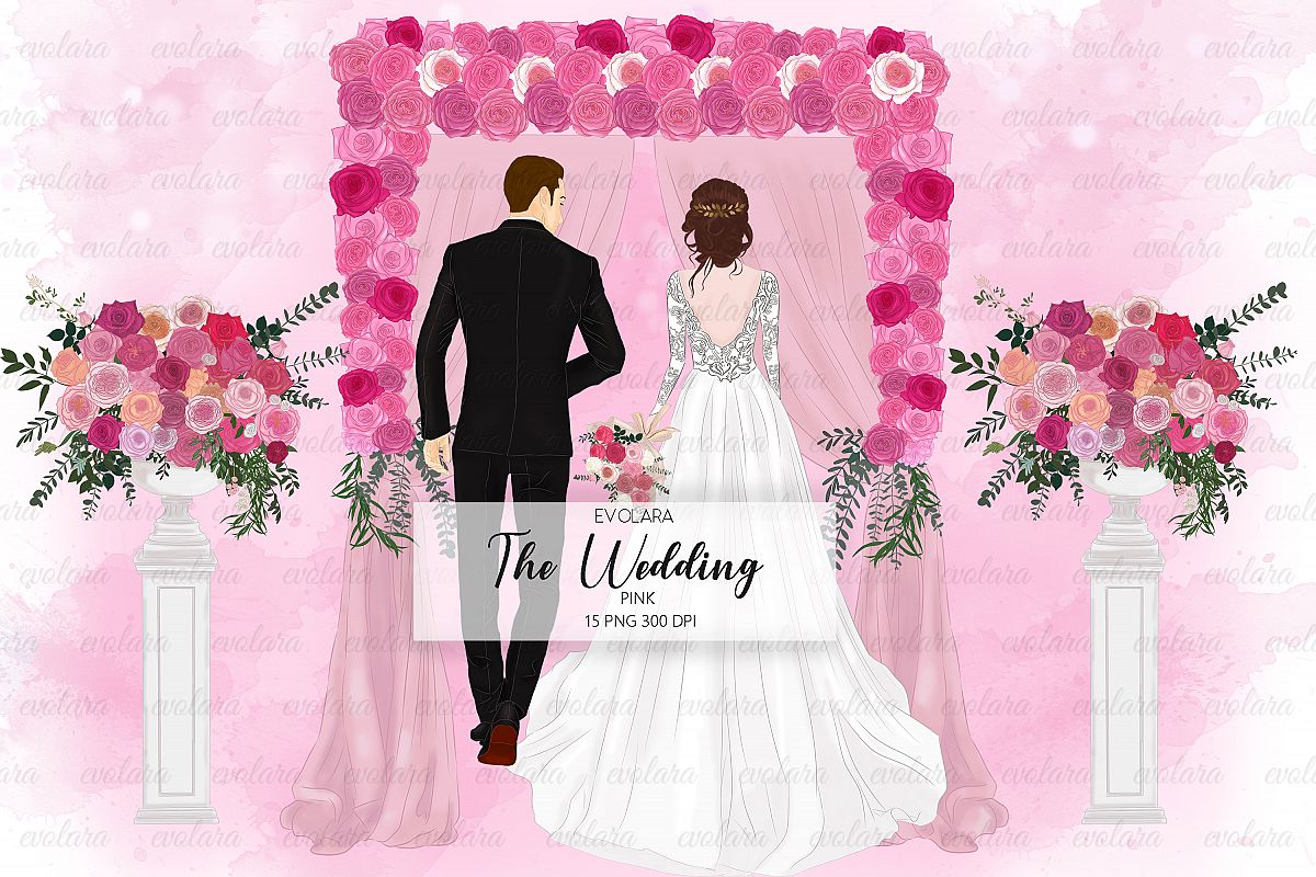 Bride Clipart Wedding Clipart Bride Groom Clipart Bridal example image 1
