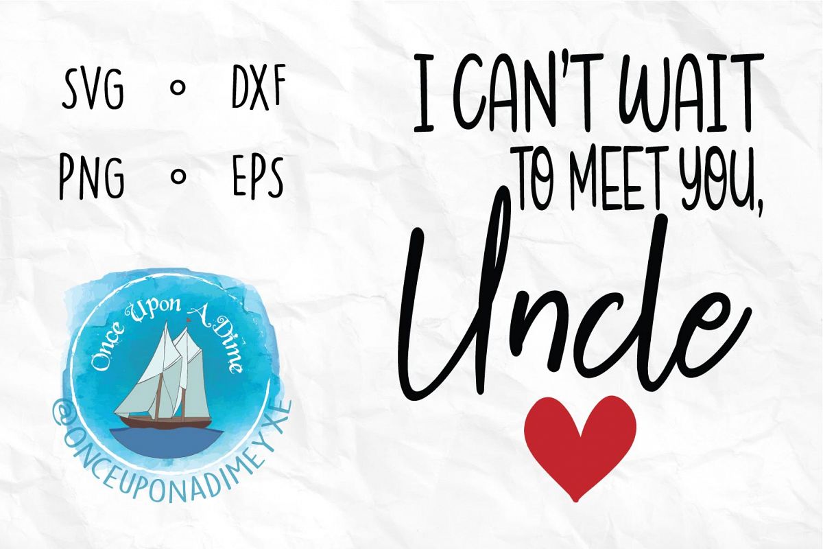 Meet You, Uncle | Baby| Baby Announcement SVG Cut File example image 1