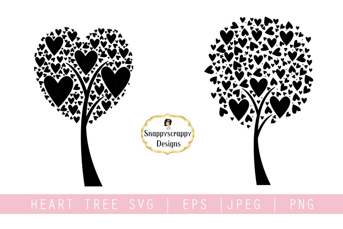 Tree Hearts SVG example image 1