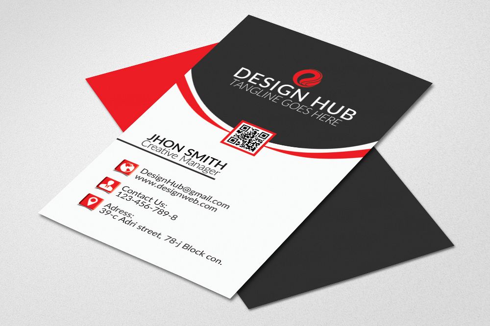 Vertical Business Card Template example image 1