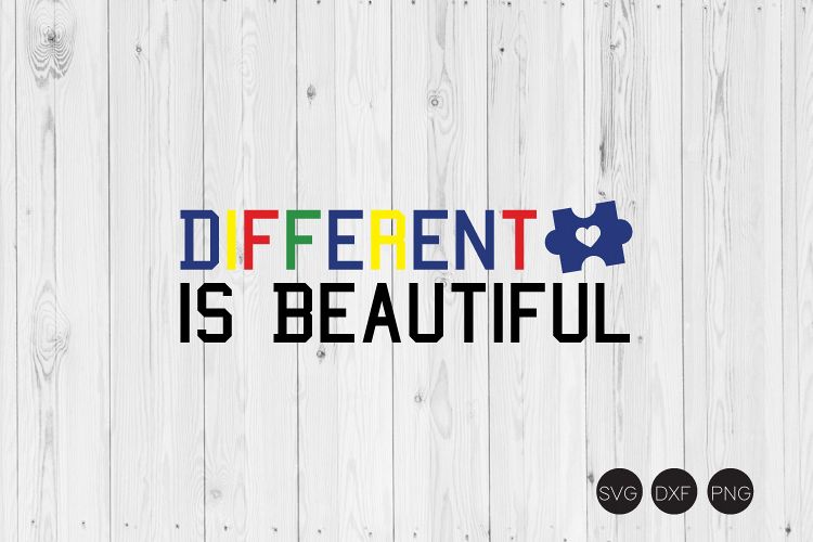 Different is Beautiful SVG example image 1