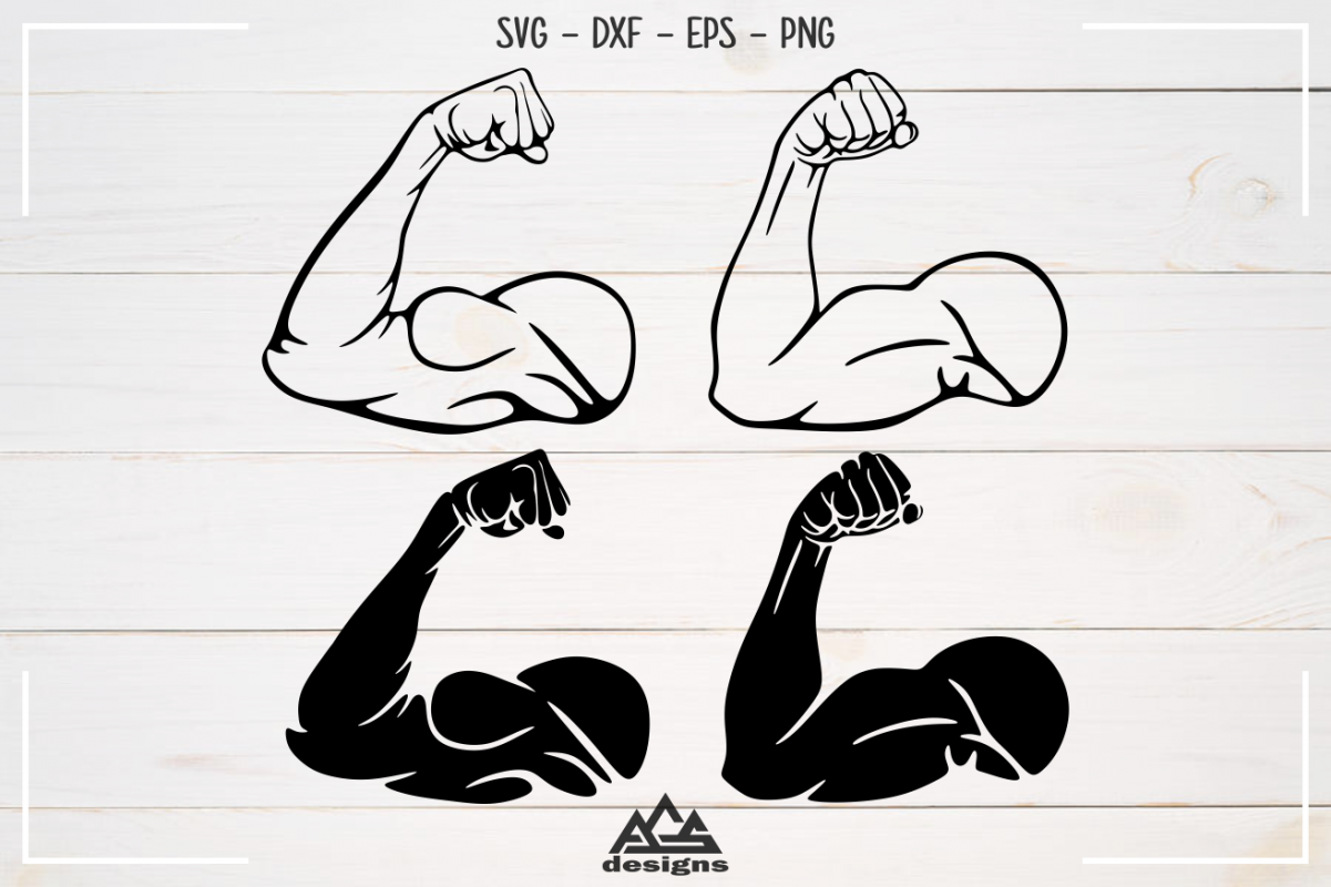 Muscle Arm Work out Svg Design example image 1