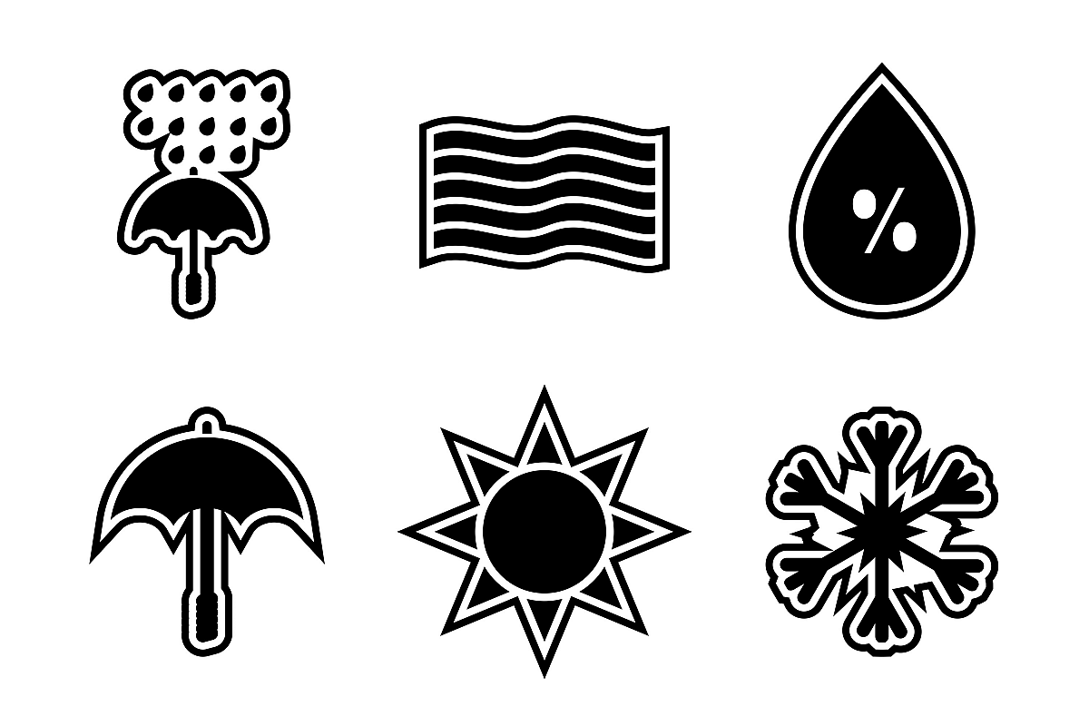 Set Of Weather And Season Icons example image 1