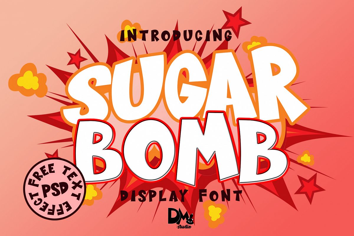 SUGAR BOMB - DISPLAY FONT example image 1