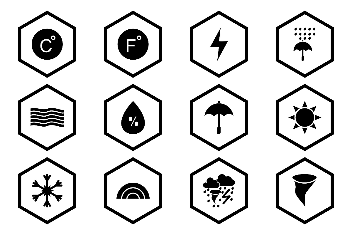 Set Of Weather And Season Icons example image 1