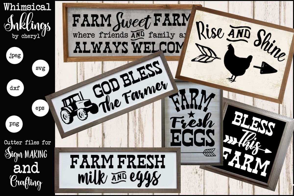 God Bless The Farmer SVG Set example image 1