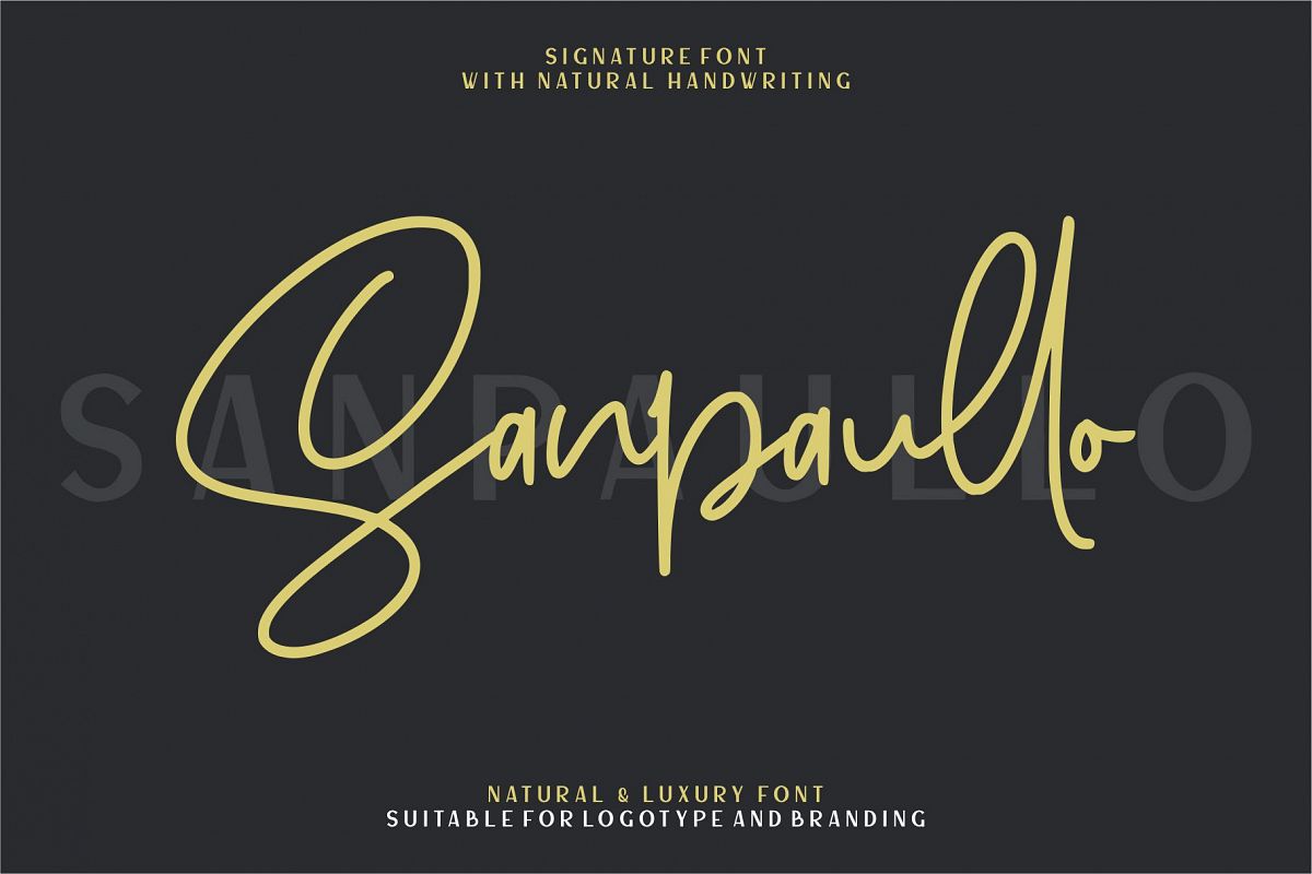 Sanpaullo - Signature Font example image 1