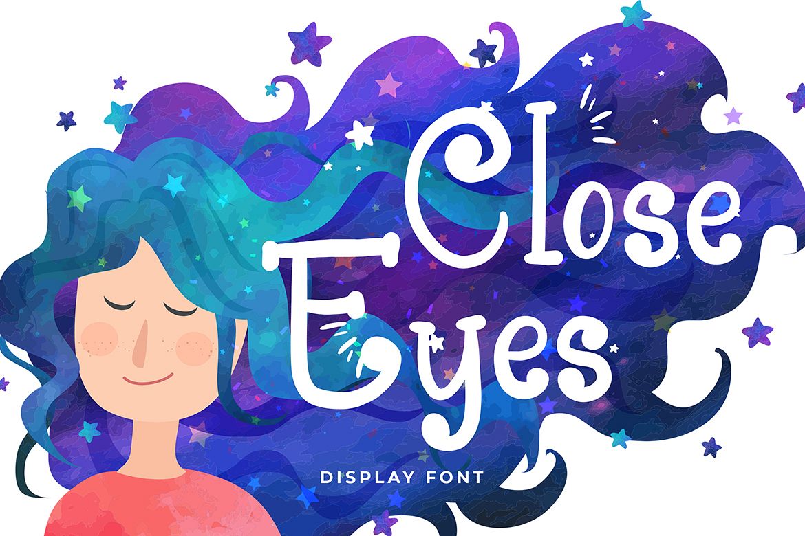 Close Eyes Playful Display Font example image 1