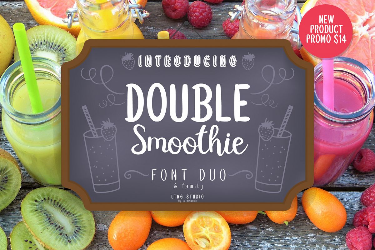 Double Smoothie Font Duo and Family example image 1