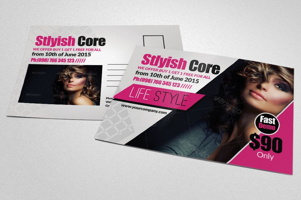 Elegant Beauty Salon Postcards example image 1
