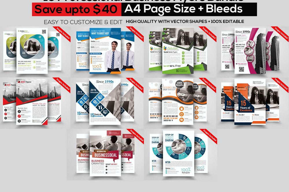 10 Professional Multi Use Business Flyer Bundle example image 1