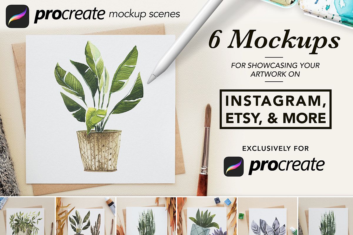 6 Procreate Artwork Mockups example image 1