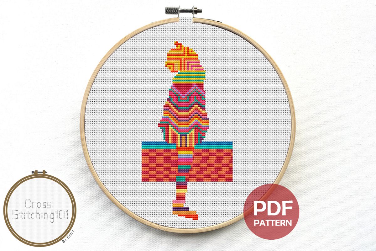 Cat Kitty Cross Stitch Pattern - Instant Download PDF example image 1