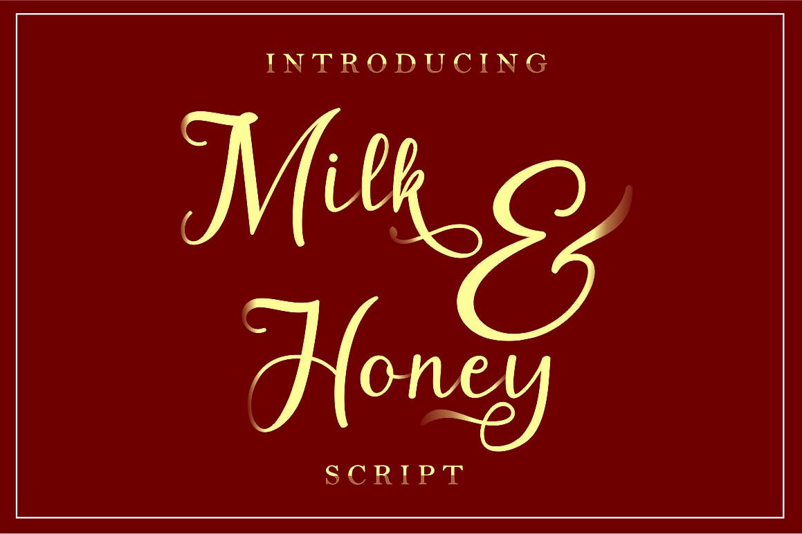 Milk&Honey // script handwritten example image 1