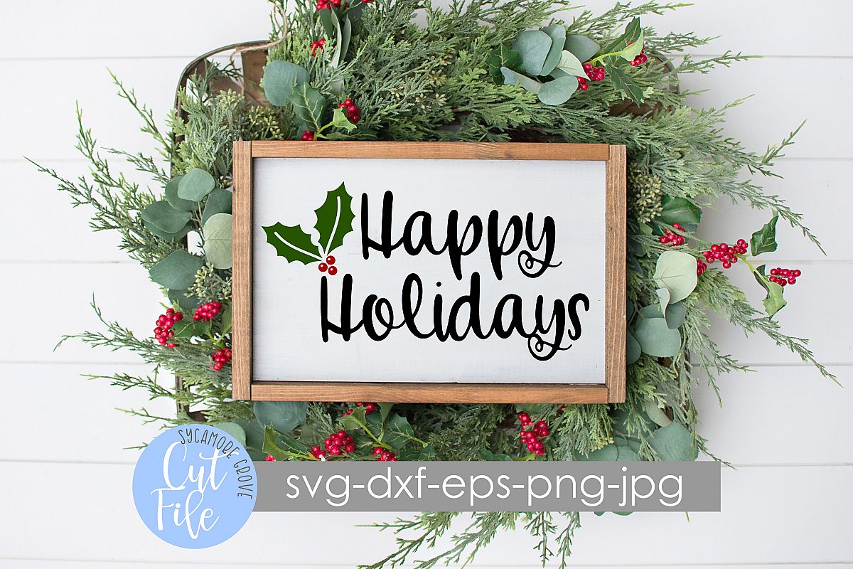 Happy Holidays SVG example image 1