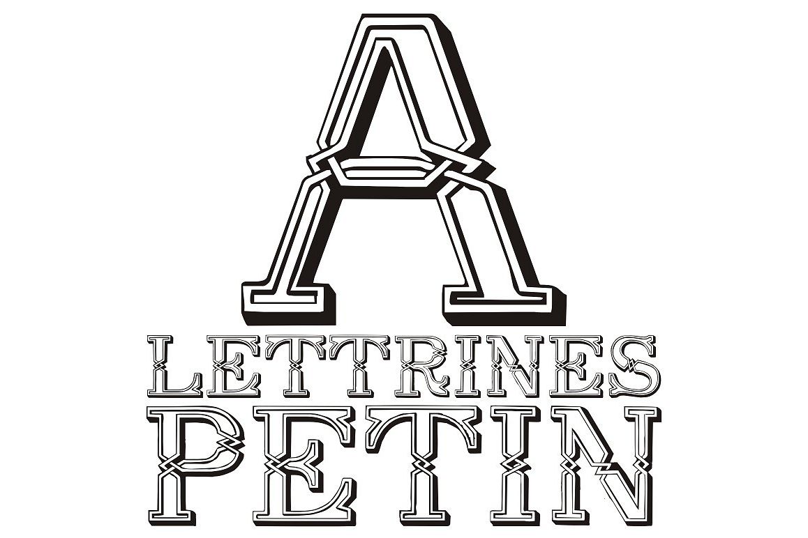 Lettrines Petin - pack two fonts example image 1