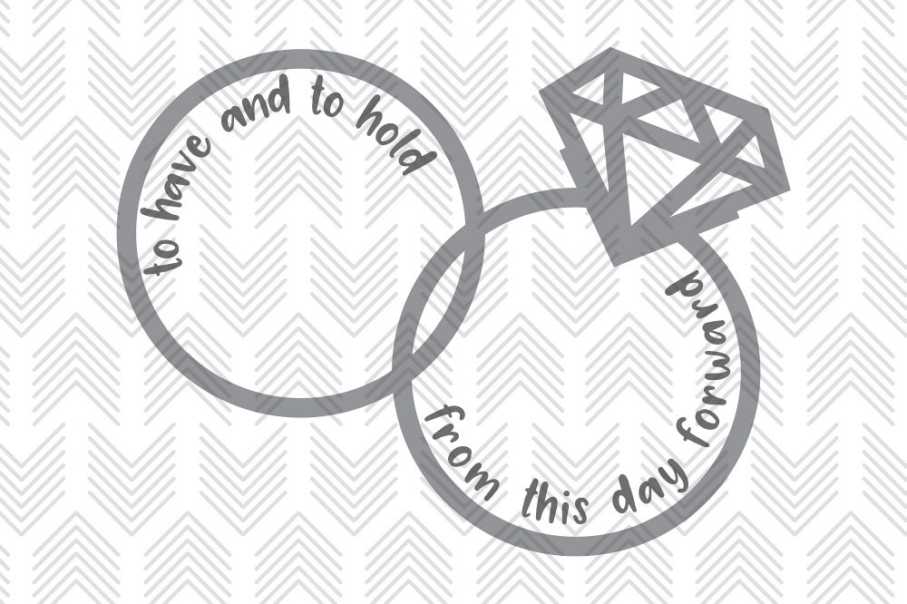 Wedding Vow Rings - SVG, AI, EPS, PDF, DXF & PNG FILES