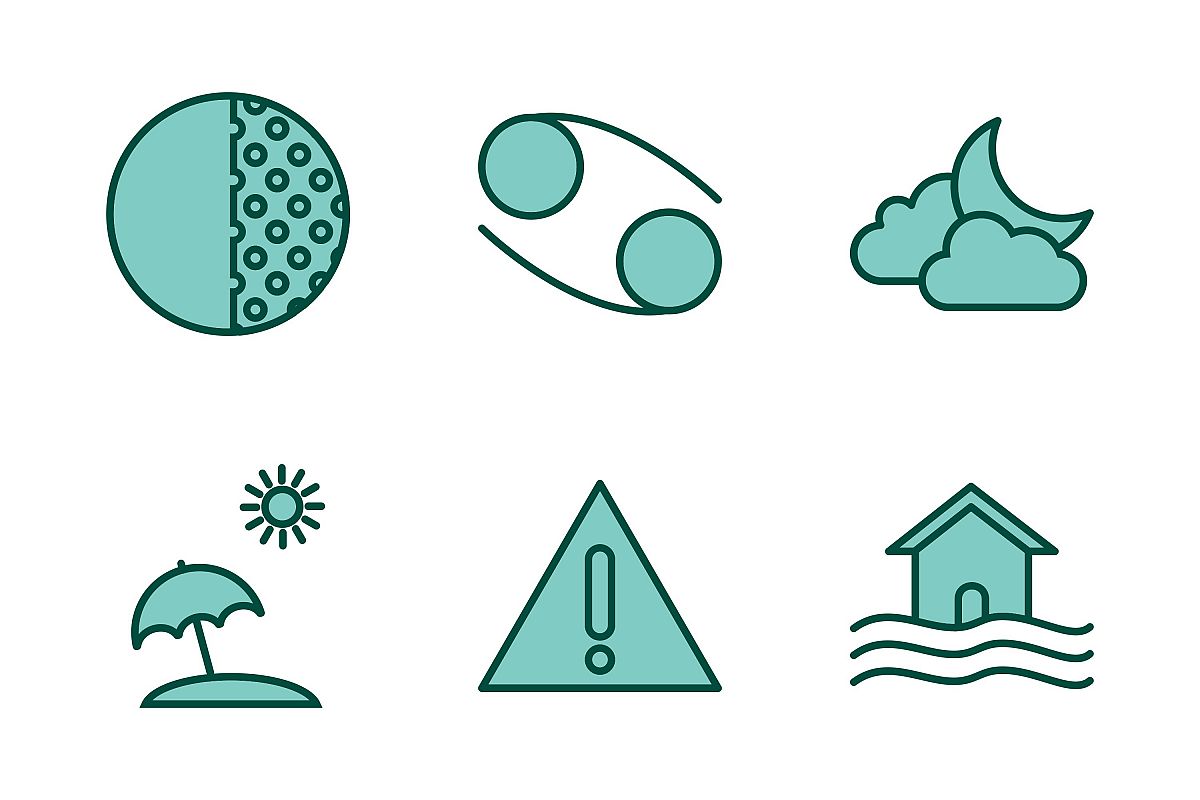 Set Of Weather And Season Icons example image 1