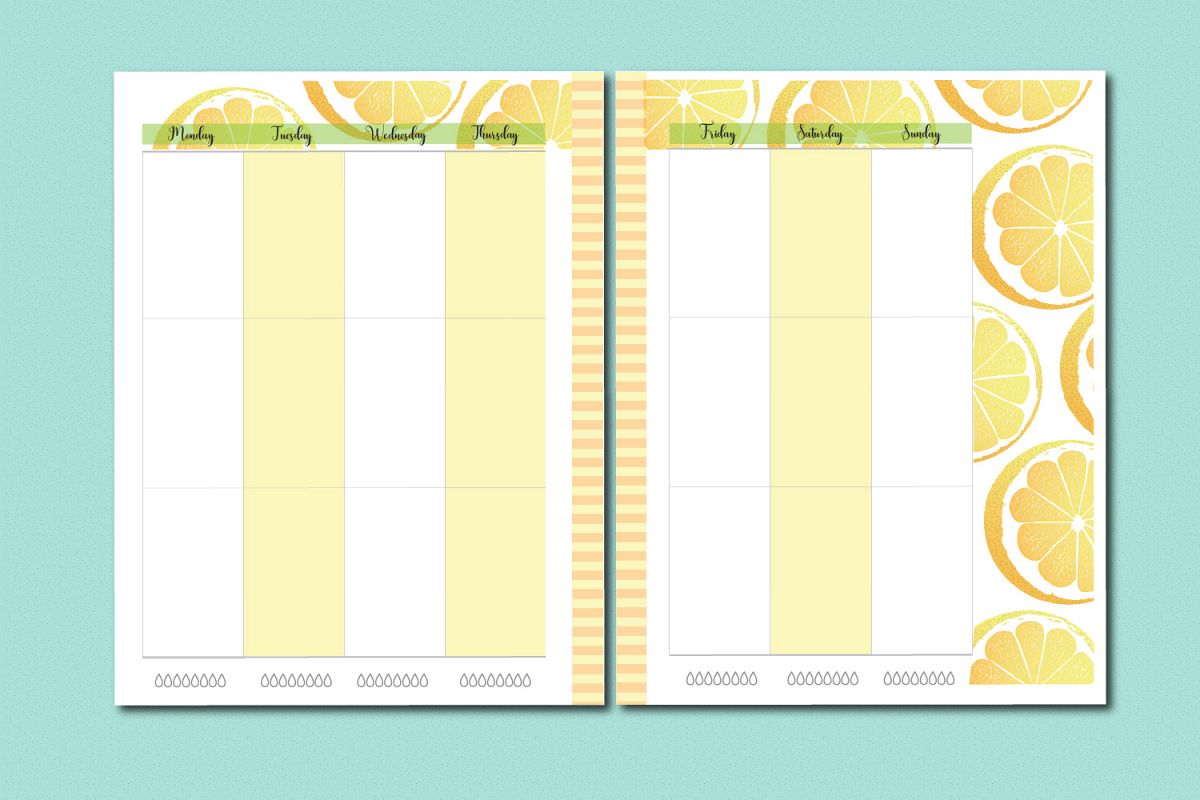 Lemon Planner Printable Deal, A4, Letter and clic HP picture about Hp Printable referred to as Lemon Planner Printable Package, A4, Letter and clic HP