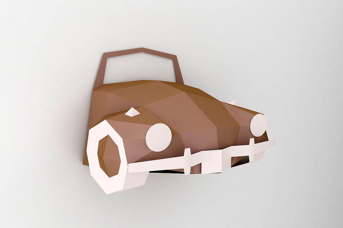 DIY Car front - 3d papercraft example image 1