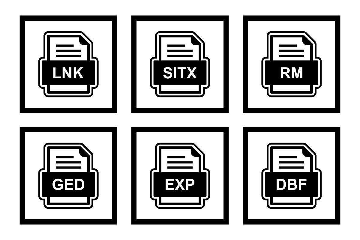 Set Of File Formats Icons example image 1
