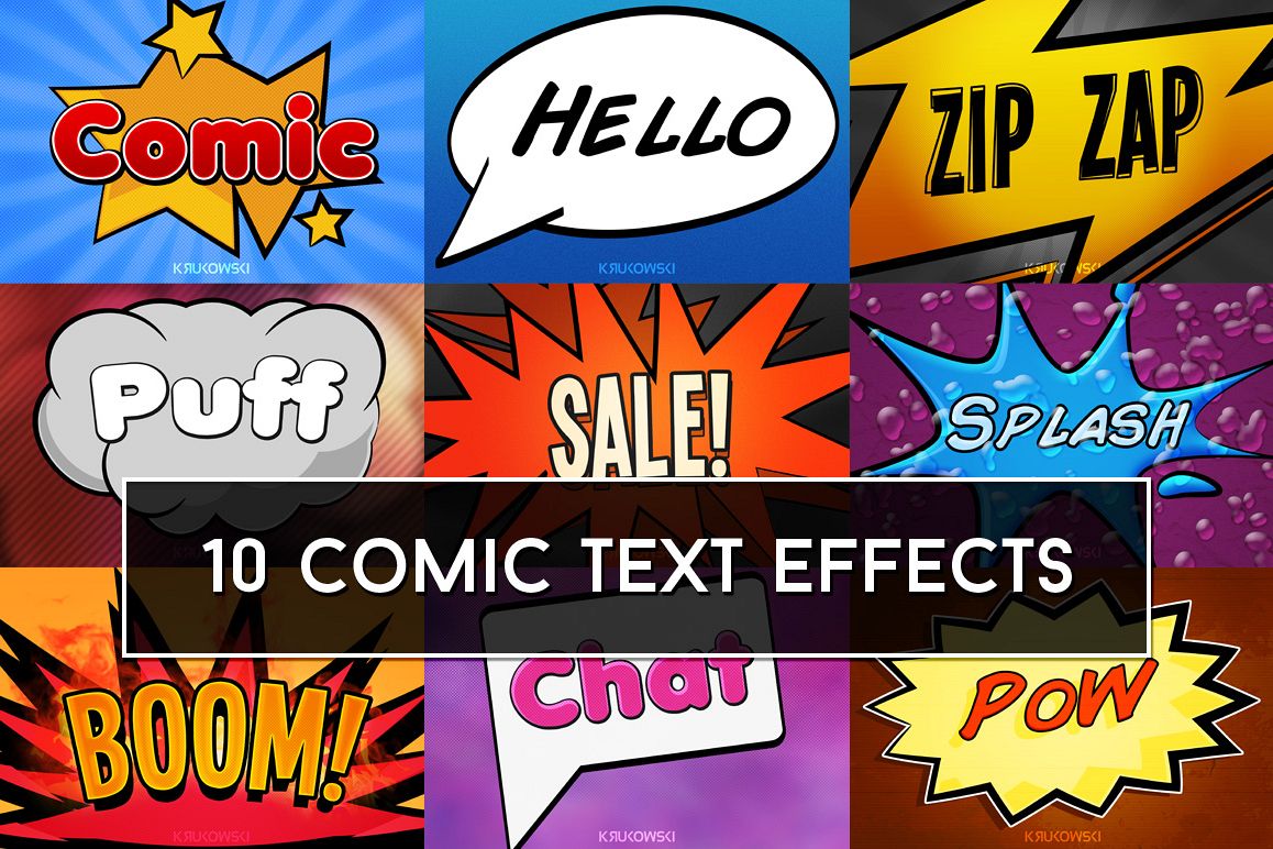 Comic Text Effects Mockup