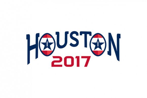 American Football Houston 2017 Word Retro example image 1