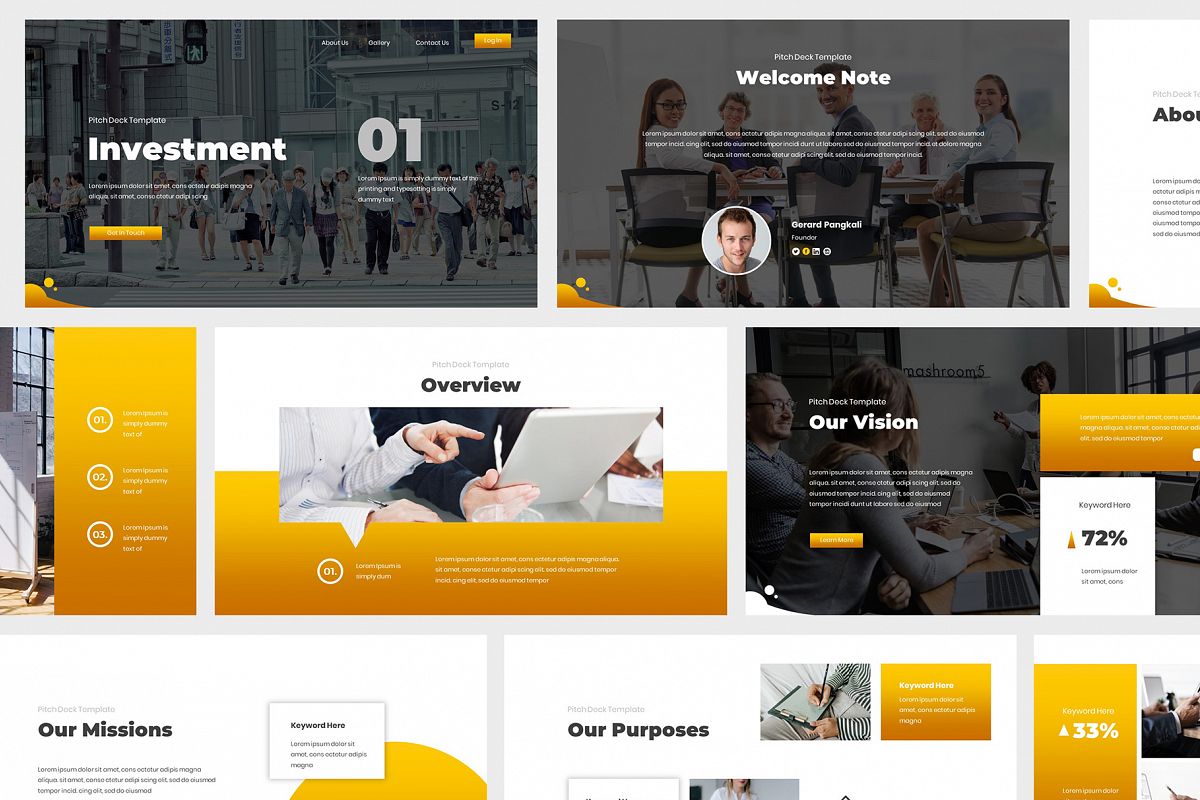 Investment Pitch Deck Powerpoint example image 1