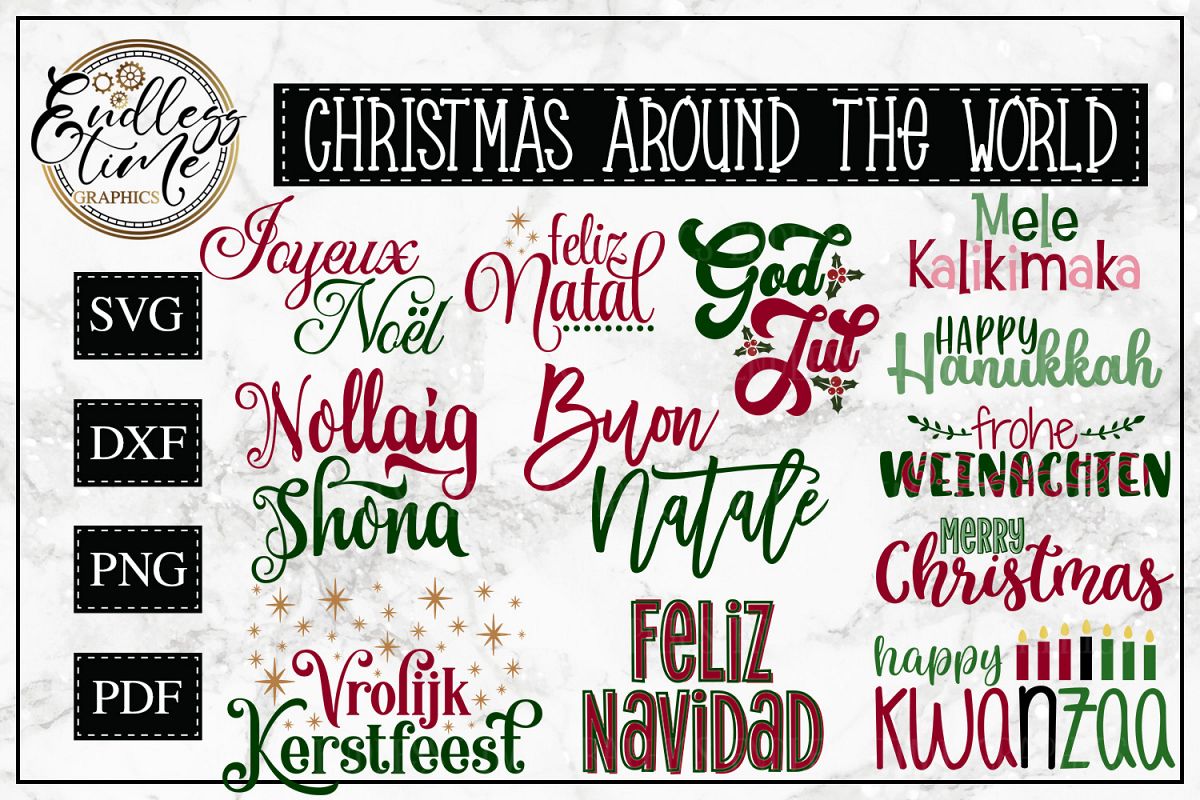 Christmas Around the World - A Christmas SVG Bundle example image 1