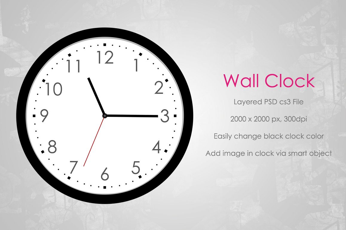 Wall Clock Mockup (Round) example image 1