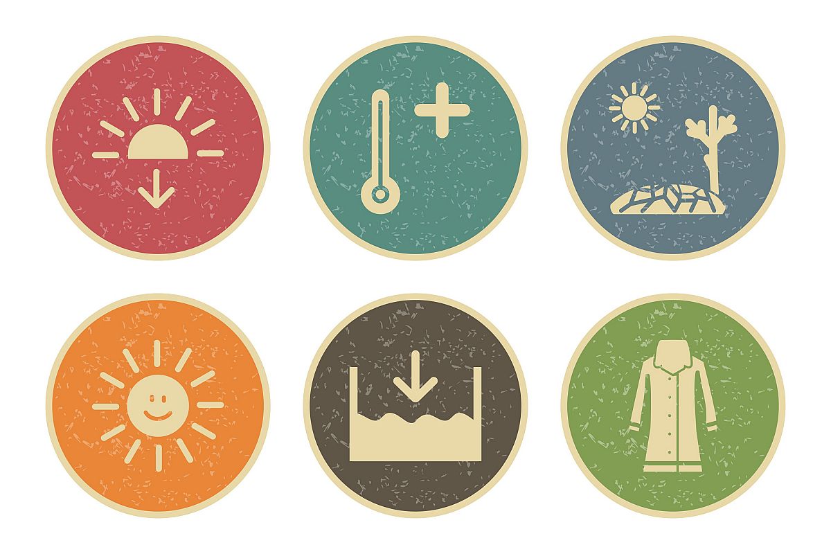 Set Of Weather And Season Icons example image 1