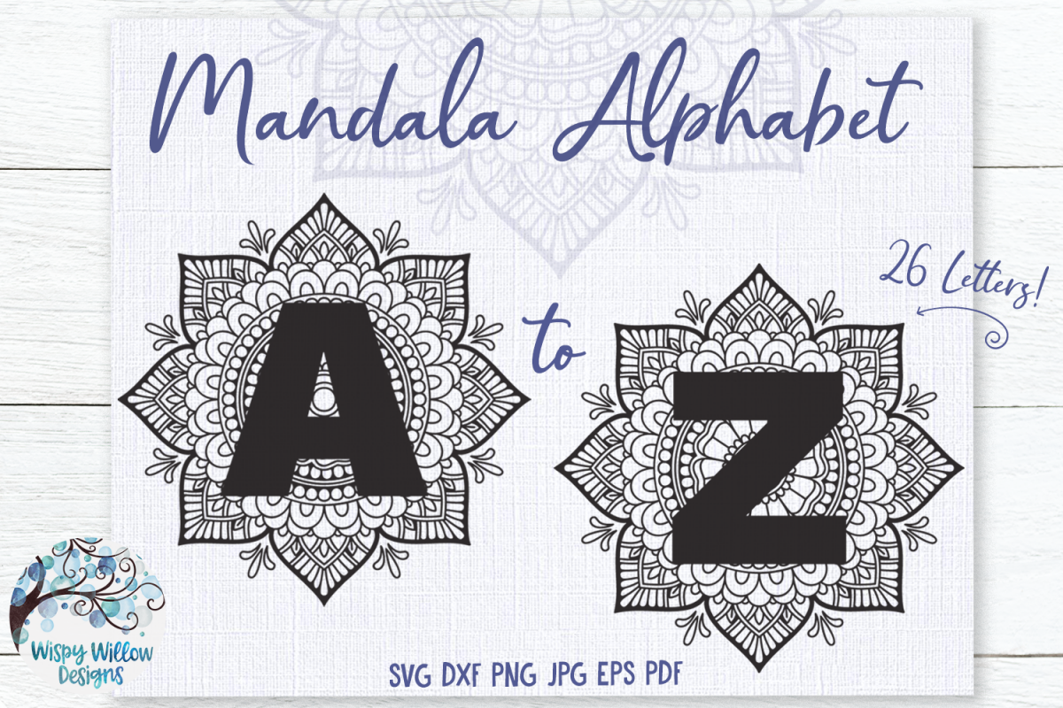 Free Free Mandala Svg Letters 462 SVG PNG EPS DXF File