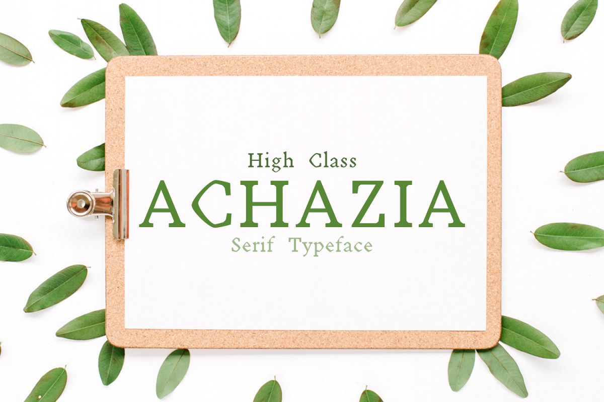 Achazia Serif Typeface example image 1
