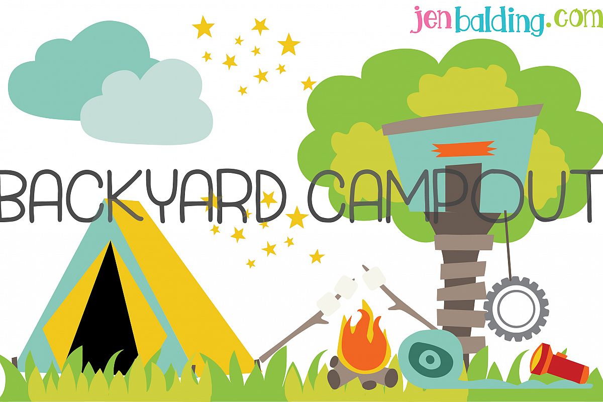 Backyard Camp Out Illustration example image 1