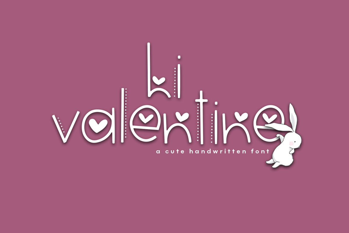 Hi Valentine - A Valentine's Day Font example image 1