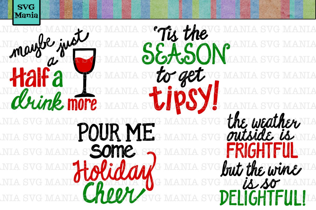 Download Another Funny Christmas Wine Glass SVG Bundle, Wine SVG File