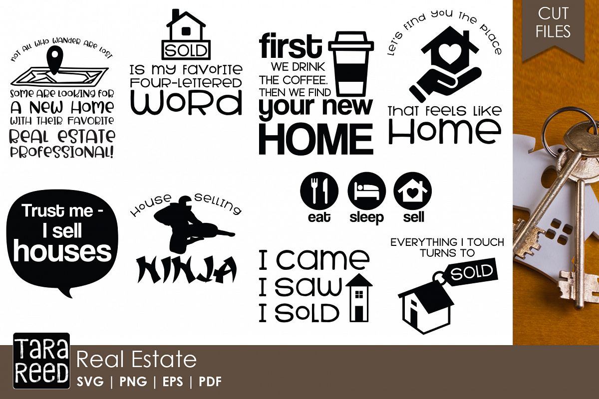 Real Estate SVG and Cut Files for Crafters (231714) | Cut Files