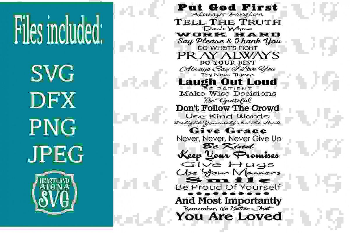 Family Rules Spiritual ReligiouSVG example image 1