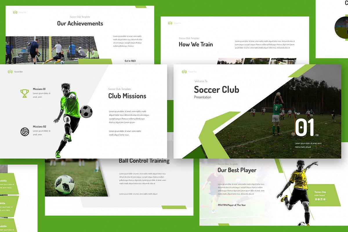 Soccer Club Keynote Presentation example image 1