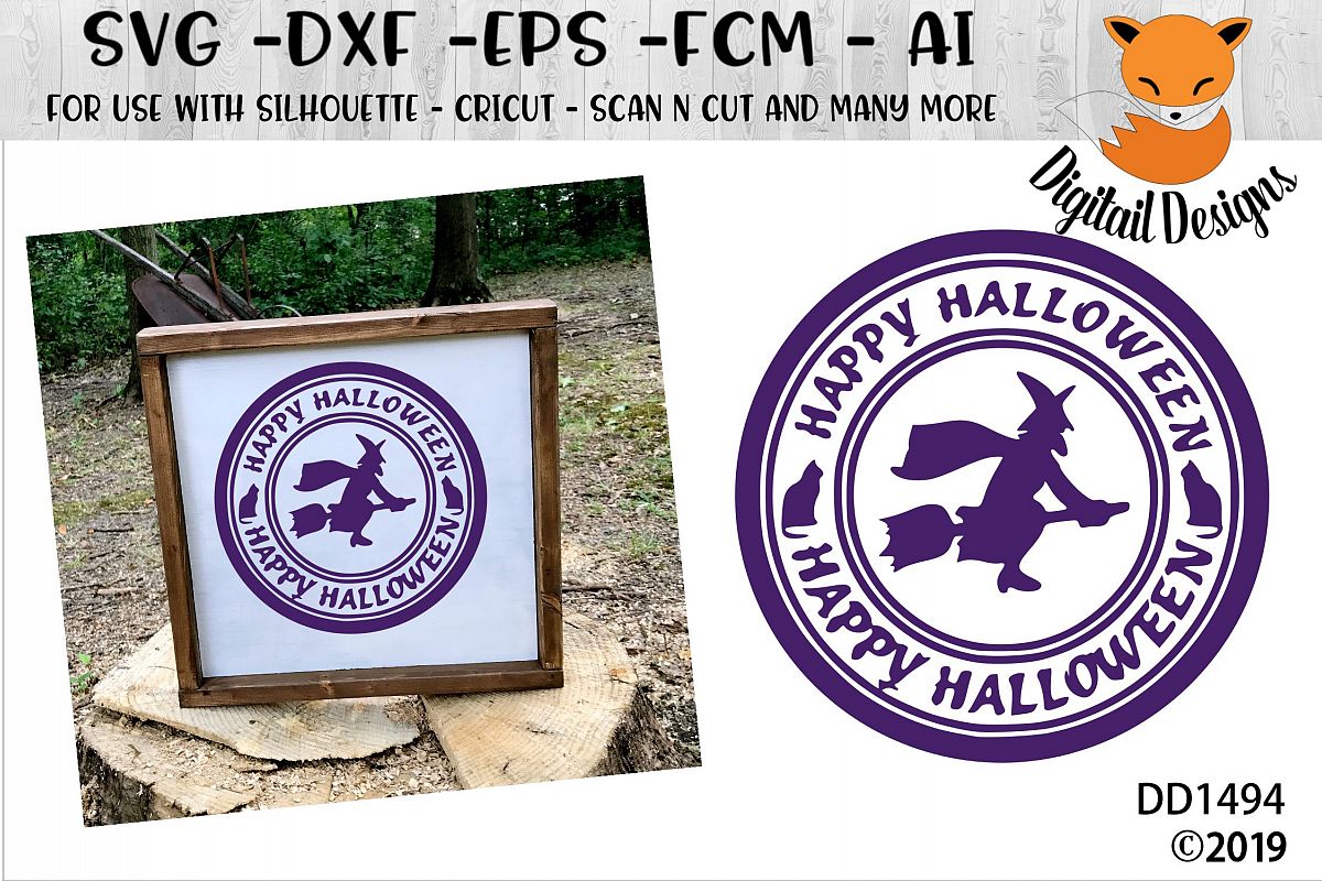 Halloween Stamp Sign SVG example image 1