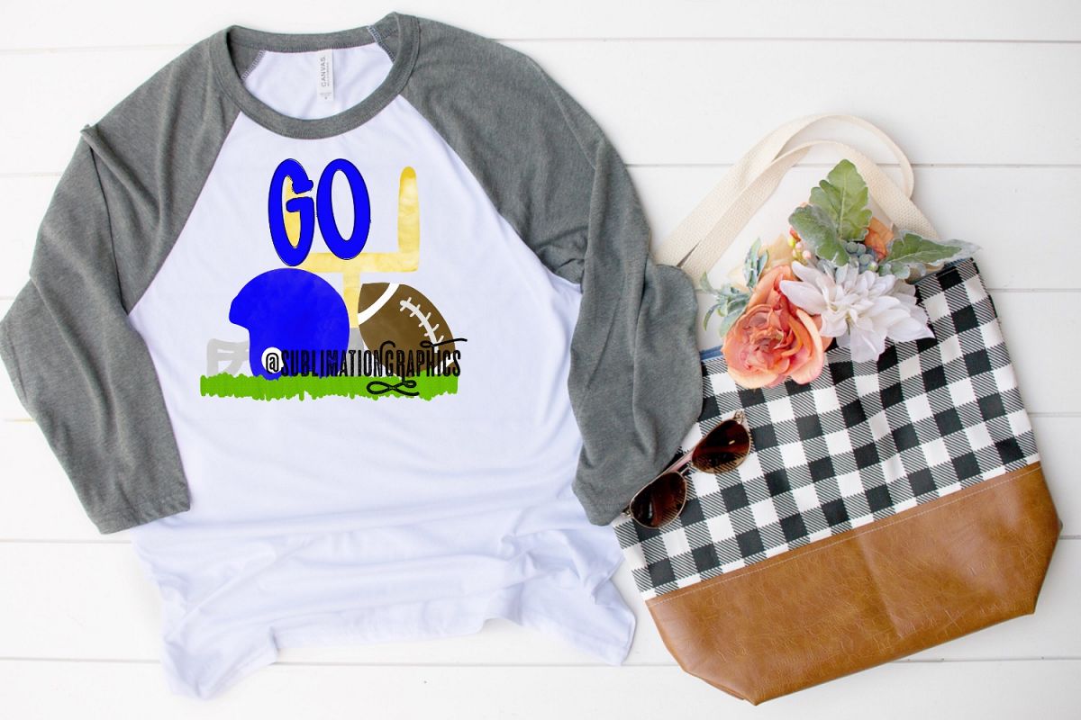 Blue Football Hand-drawn Sublimation Graphic example image 1