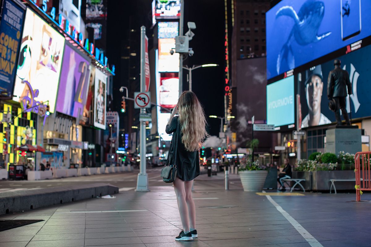 Women on the time square example image 1
